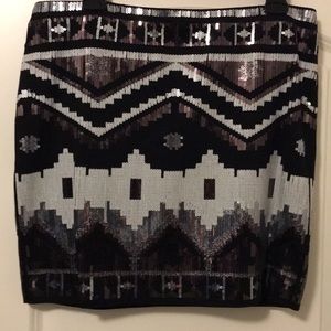 Express Mini Skirt with Sequins Detailing